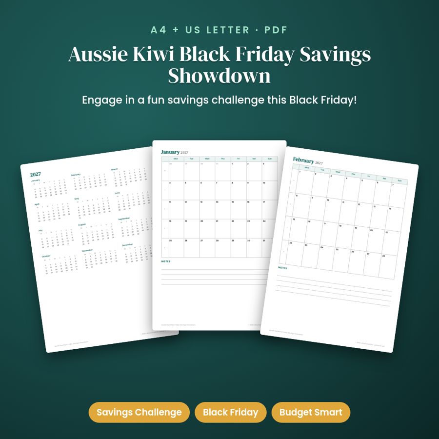 Aussie Kiwi Black Friday Savings Showdown | Printable PDF