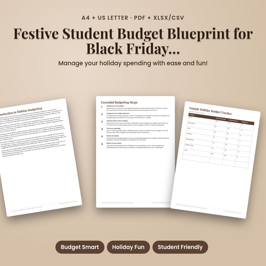 Festive Student Budget Blueprint for Black Friday & Cyber Monday