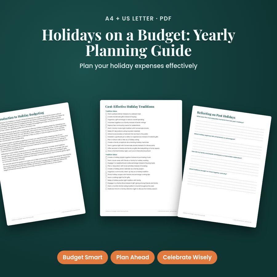 Holidays on a Budget: Yearly Planning Guide | Printable PDF