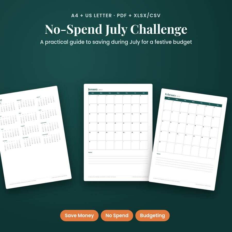 No-Spend July Challenge: Save Money for a Stress-Free Holiday