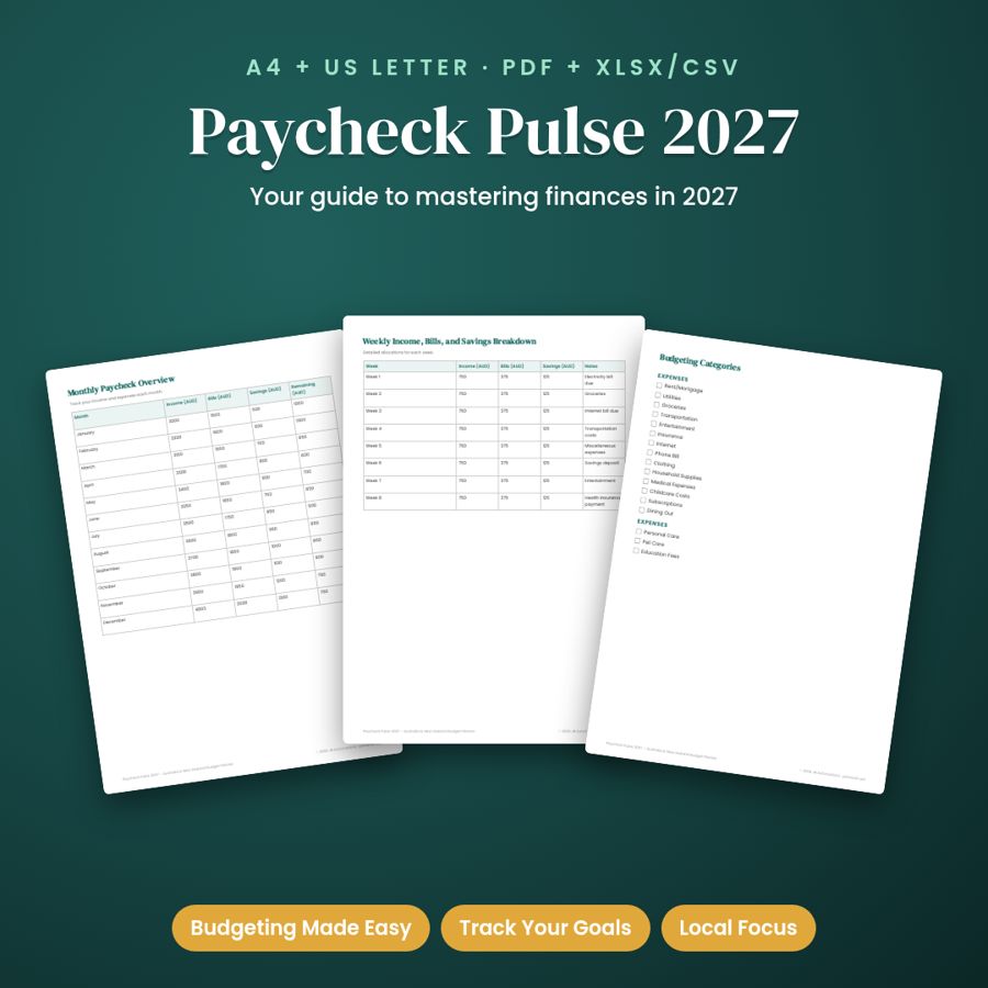 Paycheck Pulse 2027 – Australia & New Zealand Budget Planner