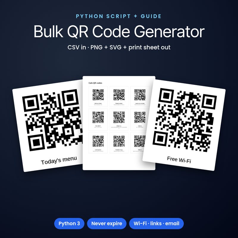 Bulk QR Code Generator
