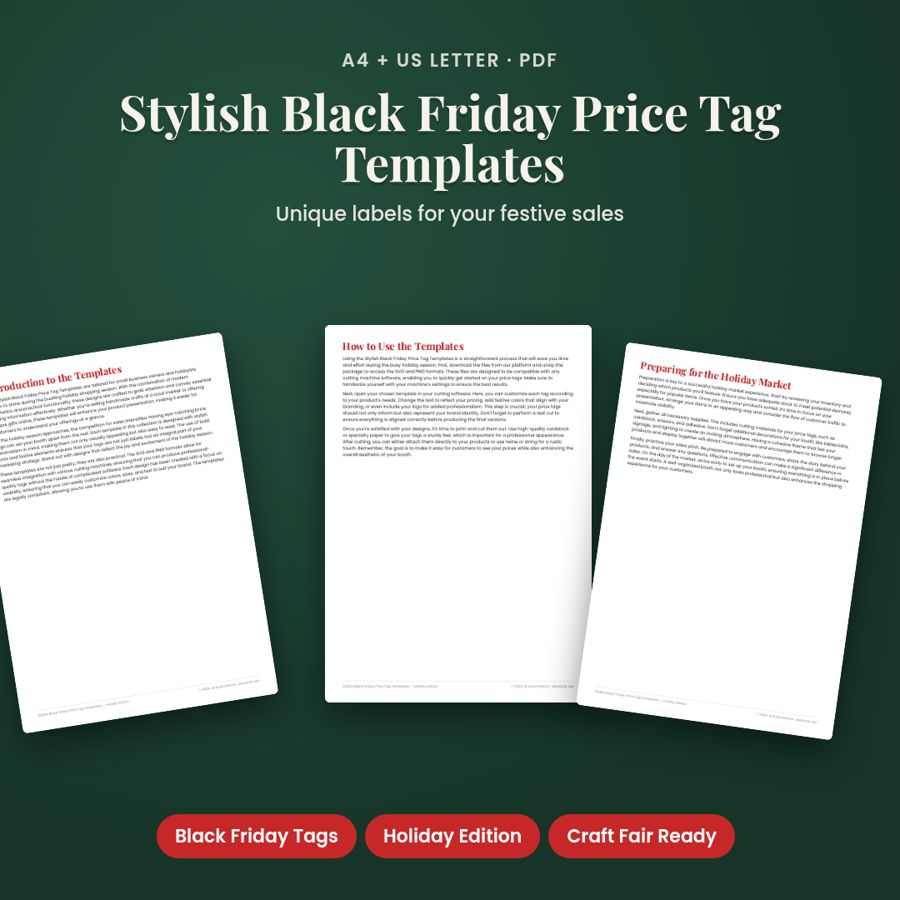 Stylish Black Friday Price Tag Templates – Holiday Edition