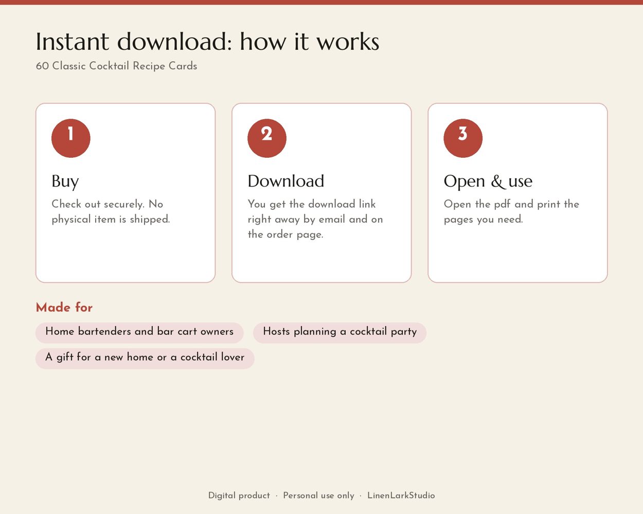 60 Classic Cocktail Recipe Cards – preview 5
