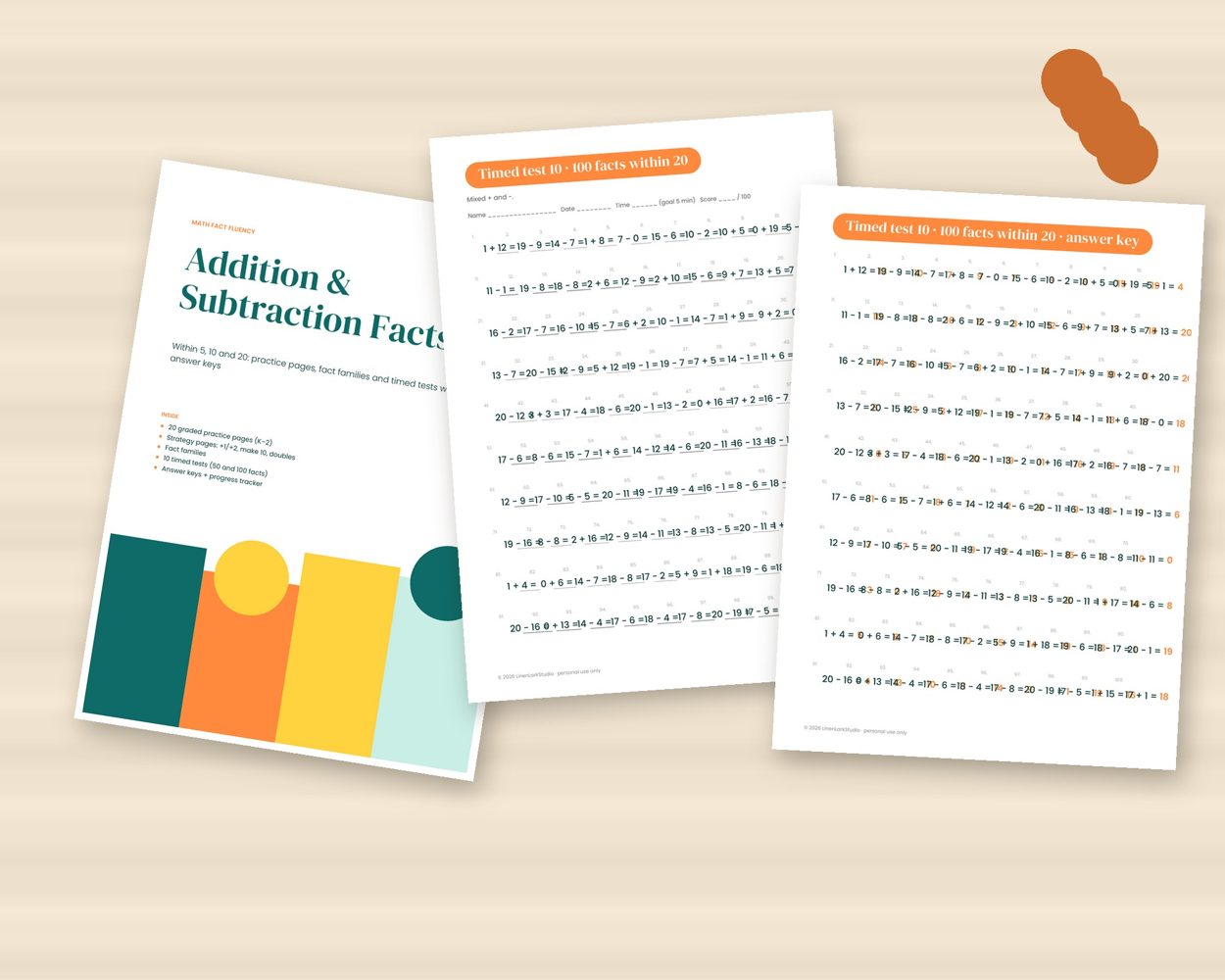 Addition & Subtraction Fact Fluency – preview 4