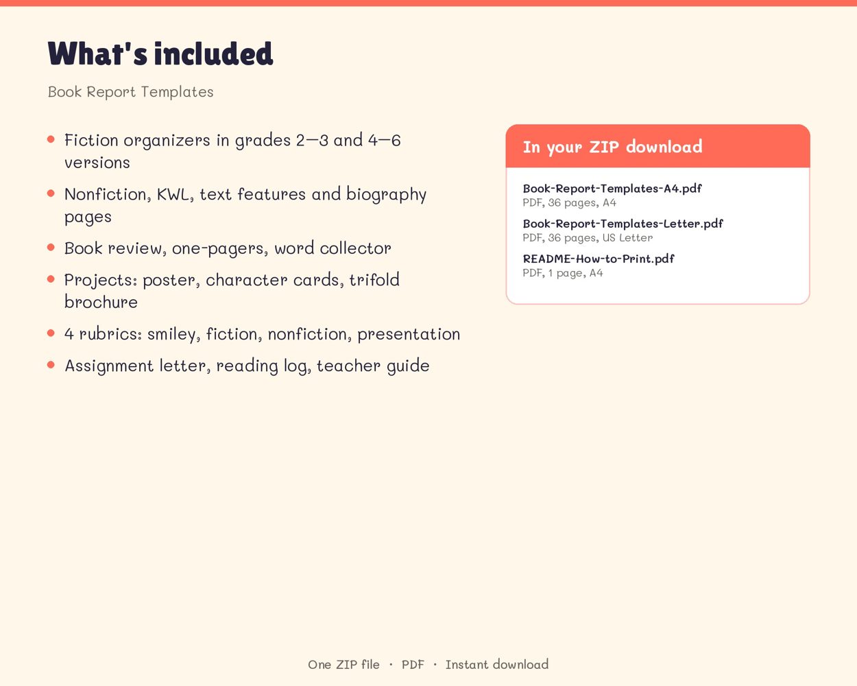 Book Report Templates – preview 3