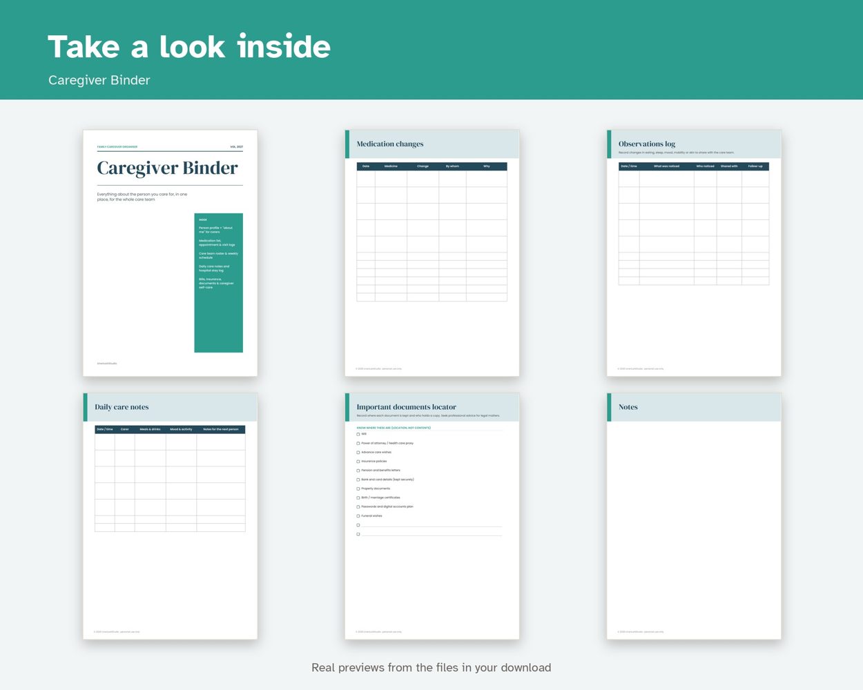 Caregiver Binder – preview 2