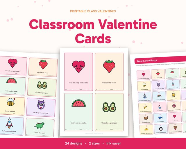 Classroom Valentine Cards