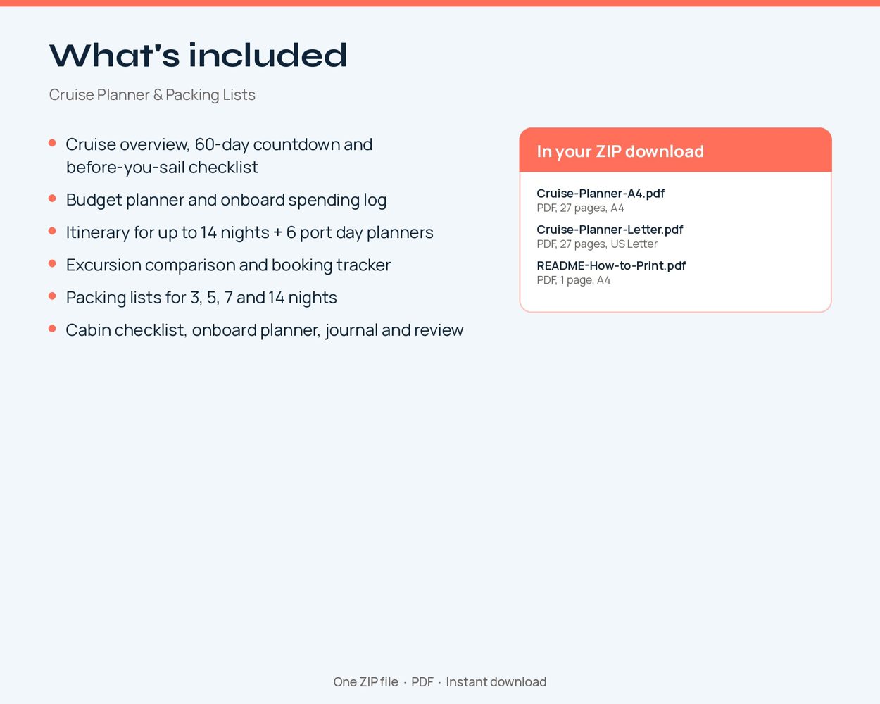 Cruise Planner & Packing Lists – preview 3