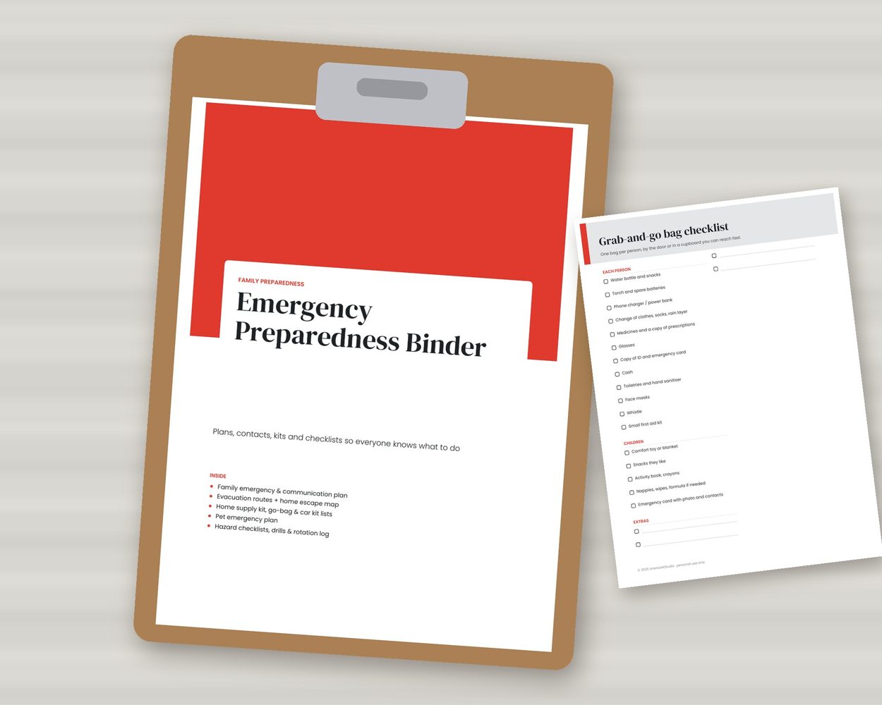 Family Emergency Preparedness Binder – preview 4