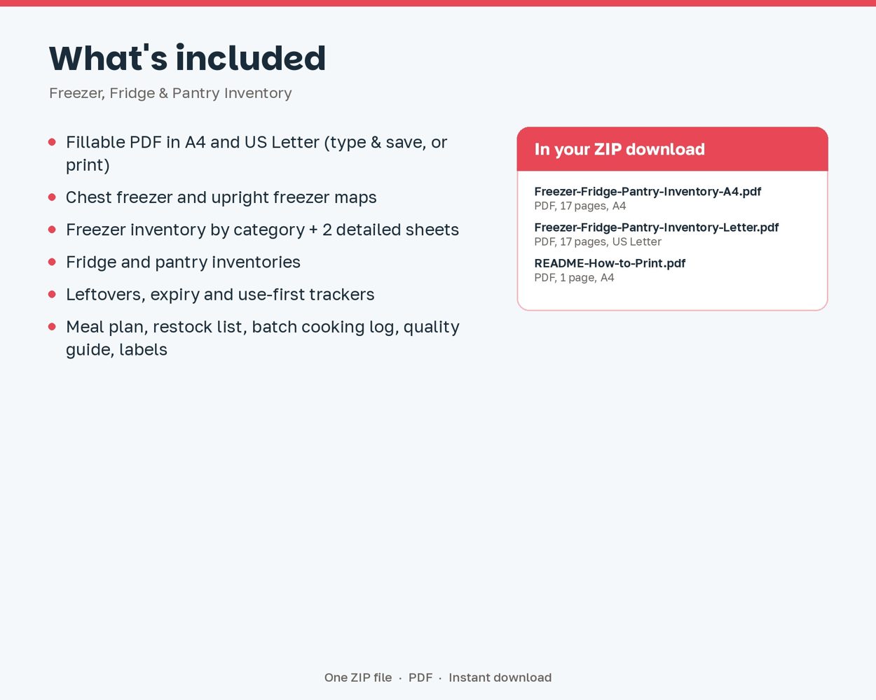 Freezer, Fridge & Pantry Inventory – preview 3