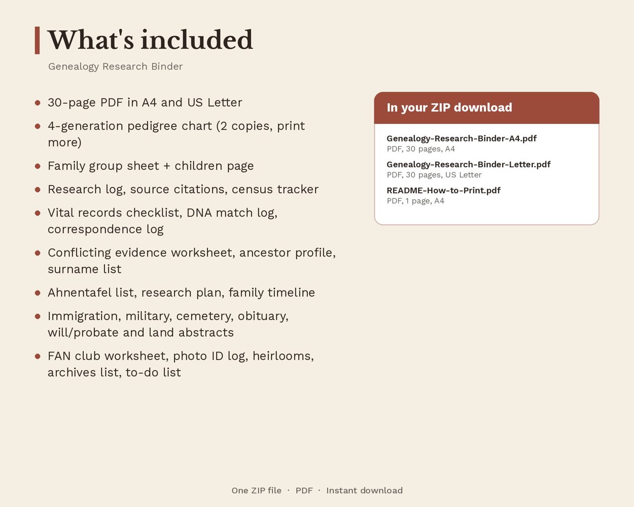 Genealogy Research Binder – preview 3