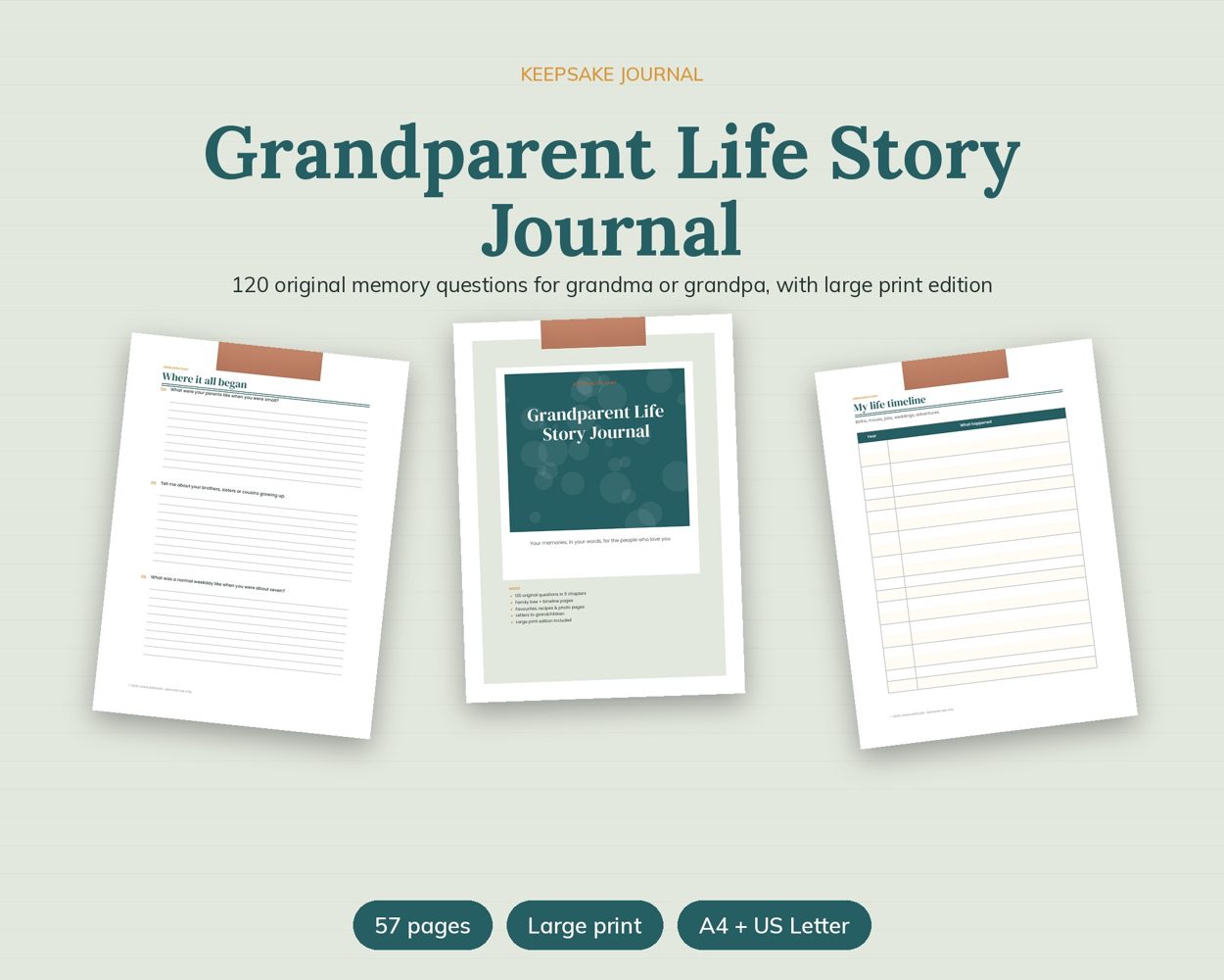 Grandparent Life Story Journal – cover
