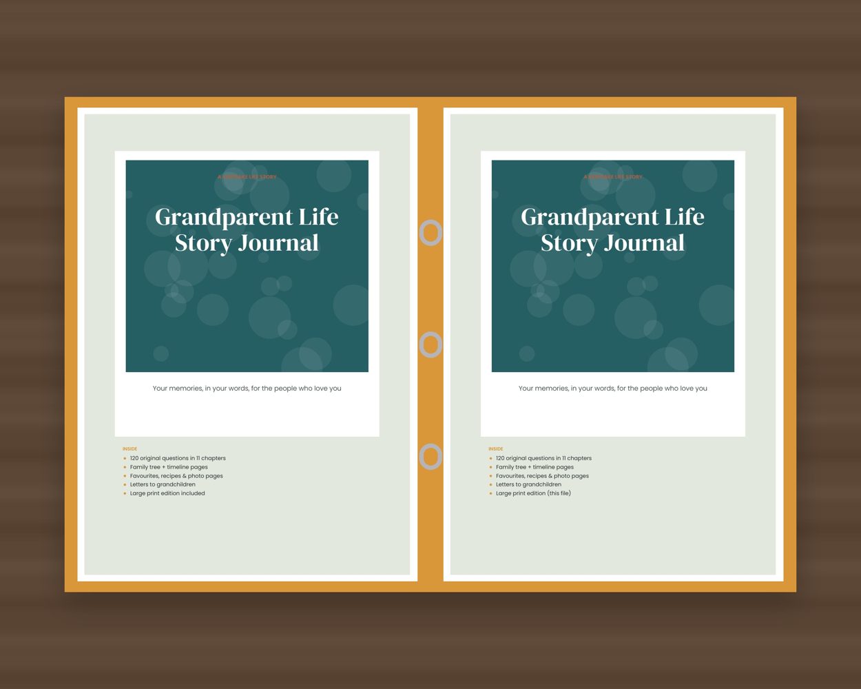 Grandparent Life Story Journal – preview 4