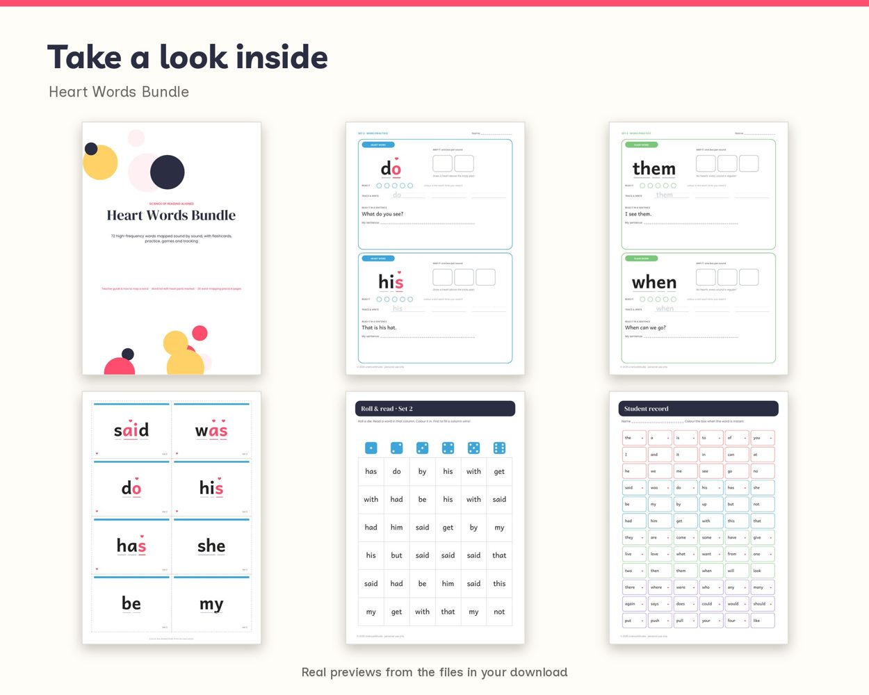 Heart Words Bundle – preview 2