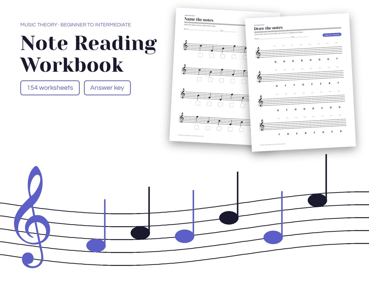 Note Reading Workbook – cover