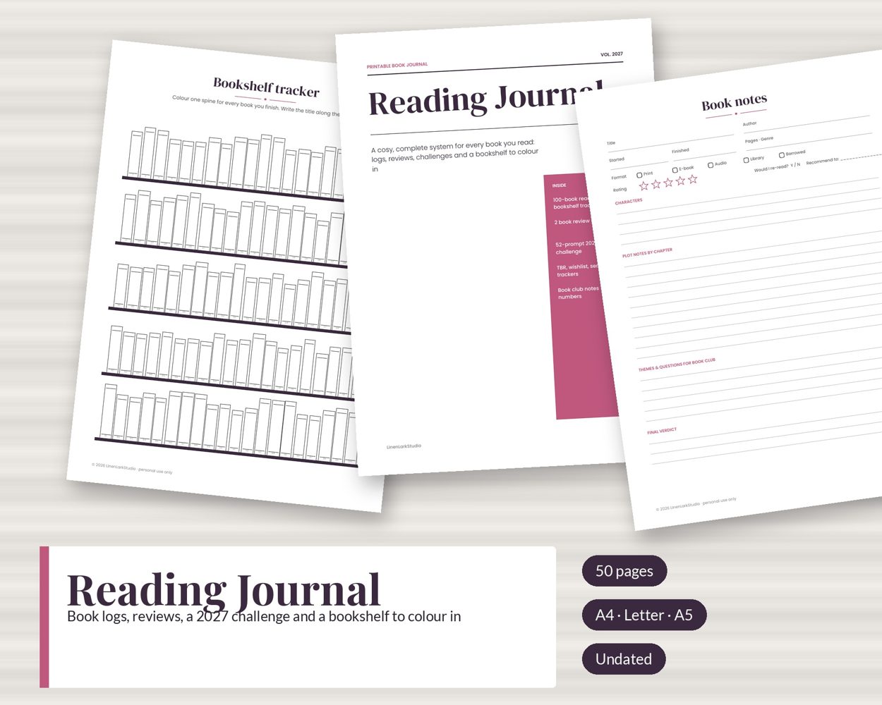 Reading Journal – cover