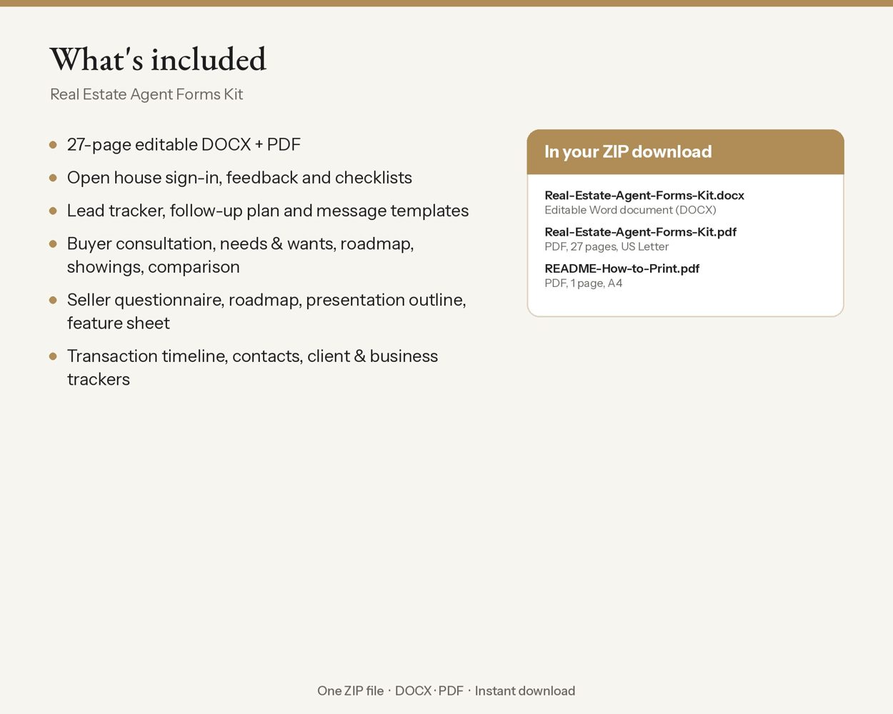 Real Estate Agent Forms Kit – preview 3