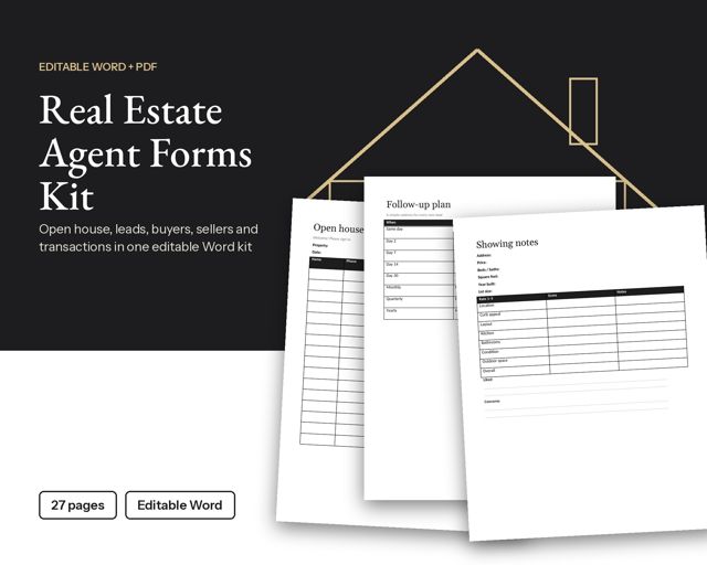 Real Estate Agent Forms Kit