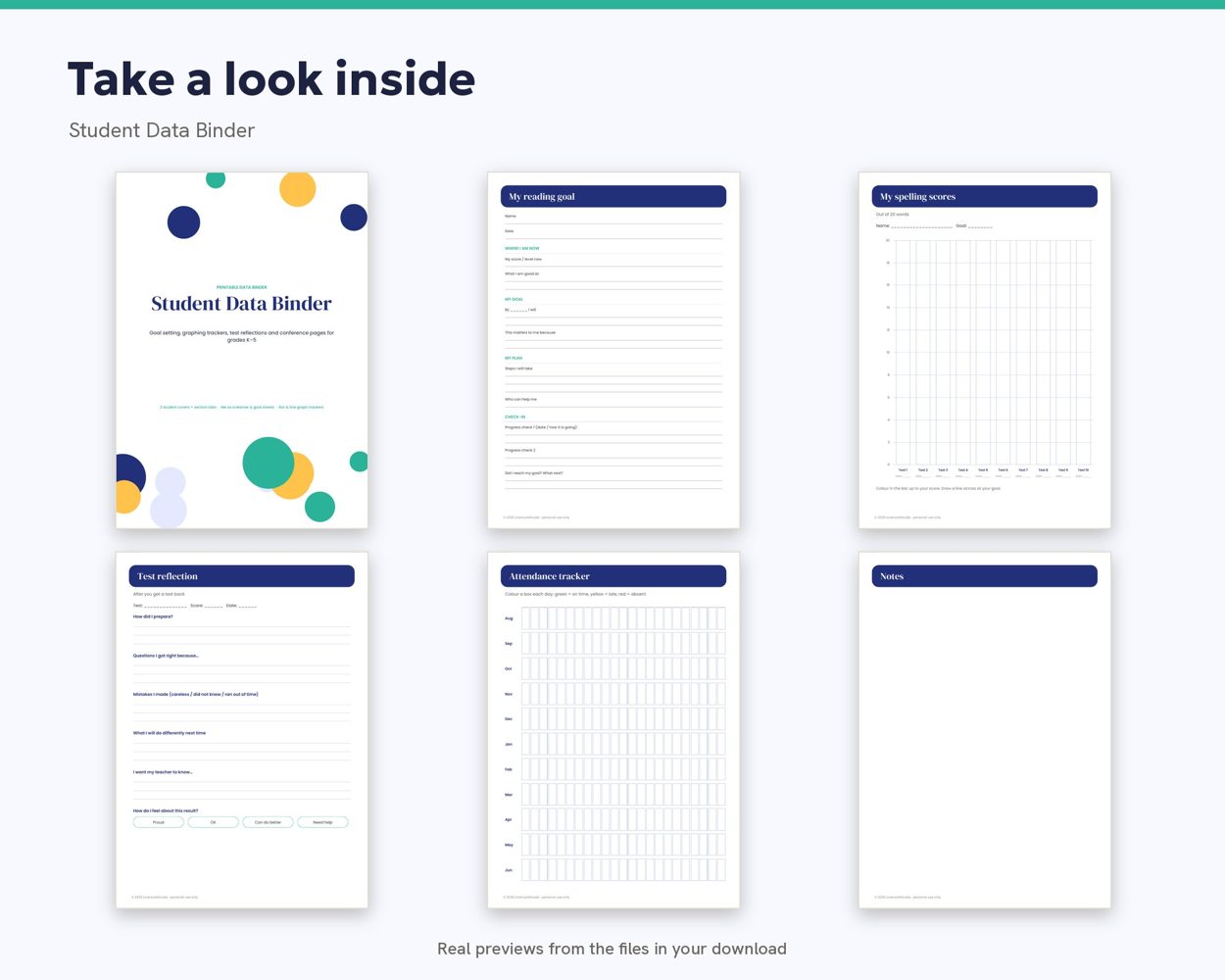 Student Data Binder – preview 2