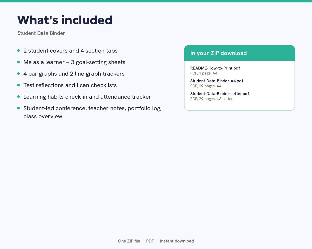 Student Data Binder – preview 3