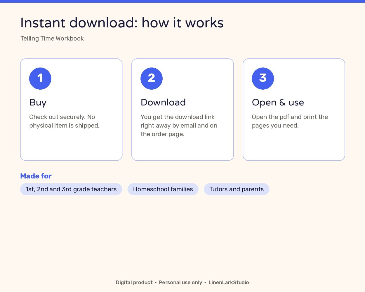 Telling Time Workbook – preview 5