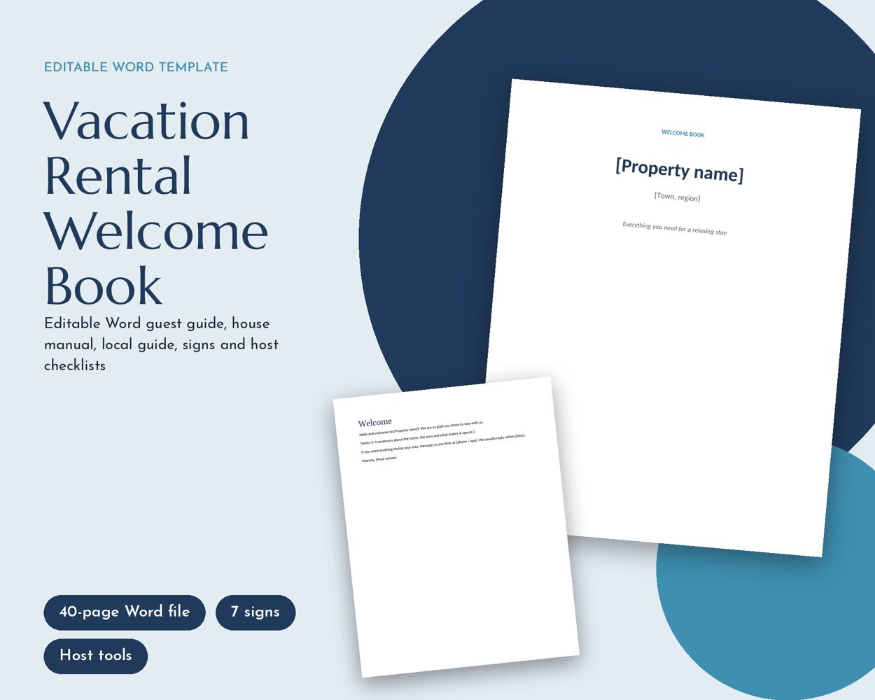 Vacation Rental Welcome Book – cover