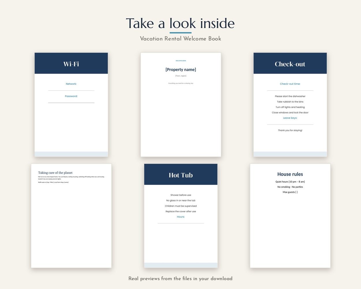 Vacation Rental Welcome Book – preview 2