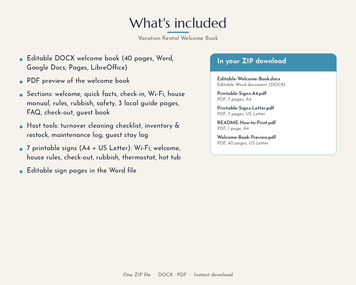 Vacation Rental Welcome Book – preview 3